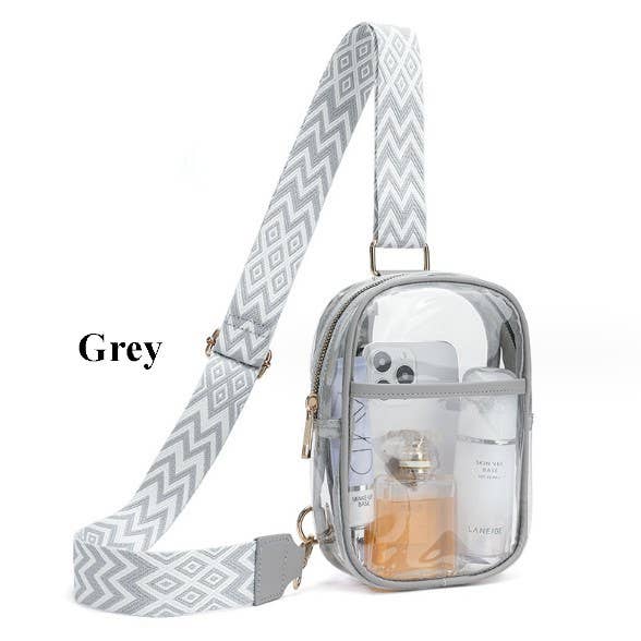 Hatzzi - Wholesale Crossbody Bag - Women's - Clear Concert Stadium Bag, Sling Bag, Fanny Pack, Crossbody