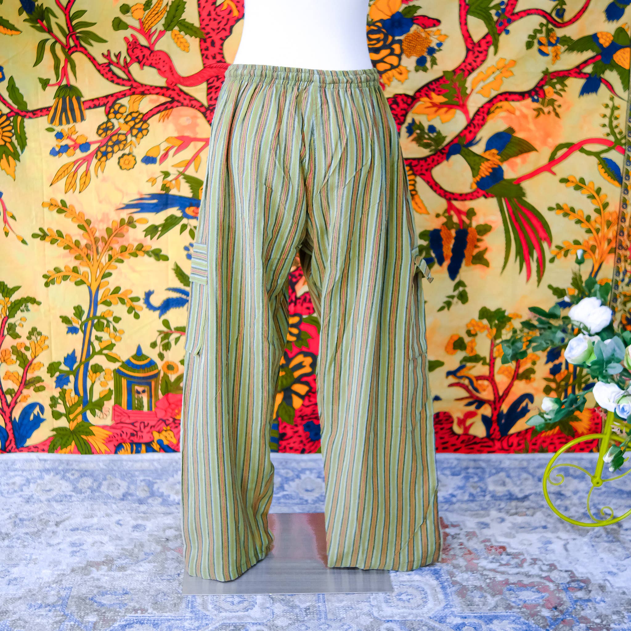 Karma Nepal Crafts - Wholesale Pants - Unisex - Multicolor Unisex Cotton Cargo Pants2