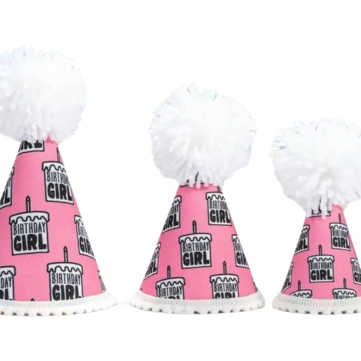 Birthday Girl Black Ink Party Hat for wholesale by Pup Party Hats