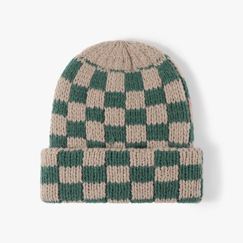 JOSSLYN by wall to wall - Wholesale Beanie - Women's - CHECKER SOFT PLUSH BEANIE HAT | 40BN9173