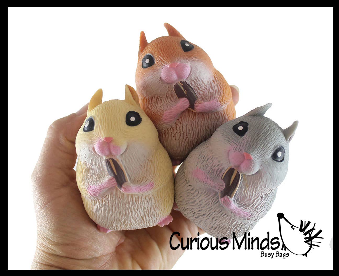 Curious Minds Toys - Wholesale Squishy Toy - Kids & Baby - Chunky Cheek Hamster Stretchy and Squeezy Toy - Soft Doh Fil0