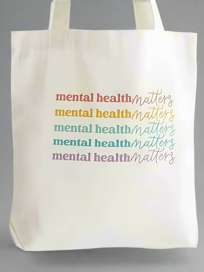 Mental Health Matters Canvas Totebag for wholesale by MadeByHBK