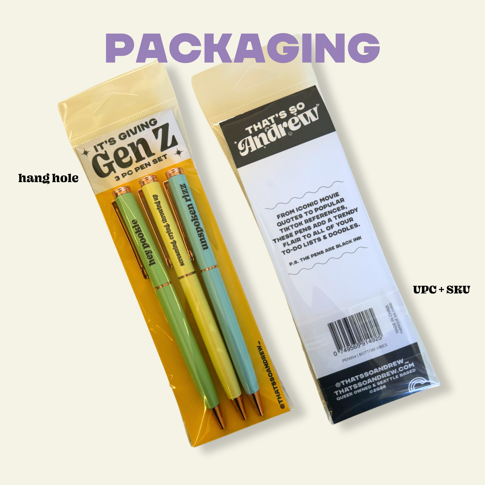 That’s So Andrew - Wholesale Pen - Types of Bitchy Pen Set3