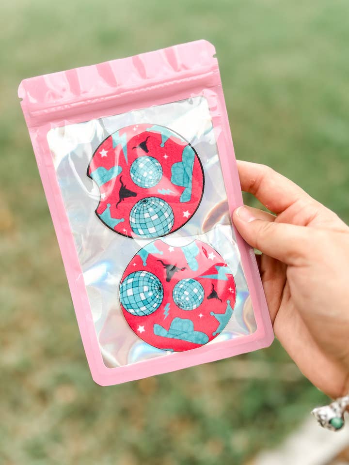 Posavasos para coche estilo western disco para venta al por mayor de Sweet P’s Boutique