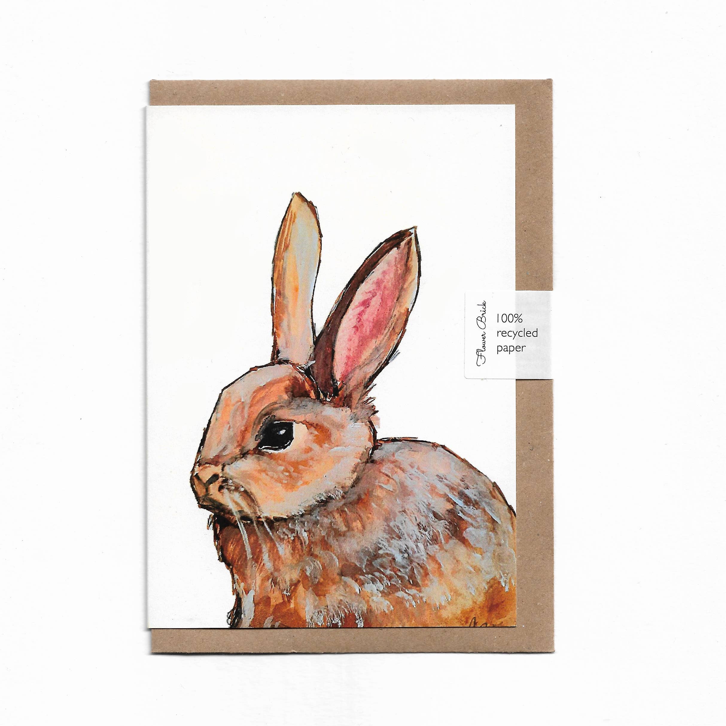 Flower Brick - Wholesale Easter Card - A6 100% Recycled "Bunny" Greeting Card