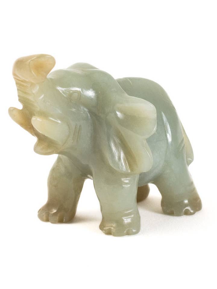 Elefante tallado en jade nefrita para venta al por mayor de Value Arts