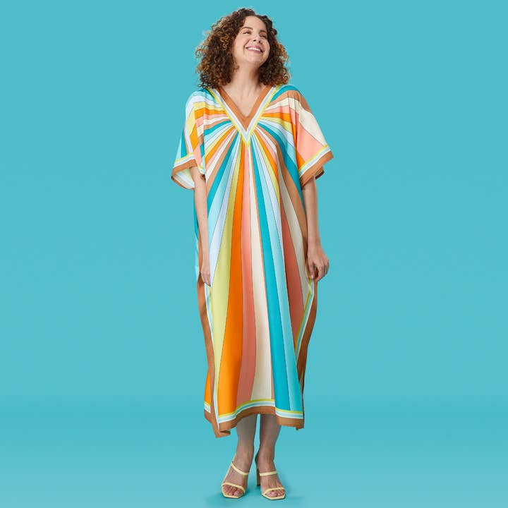 WerkShoppe - Wholesale Kaftan - Women's - Sun Stripes Caftan, Beach and Pool Coverup