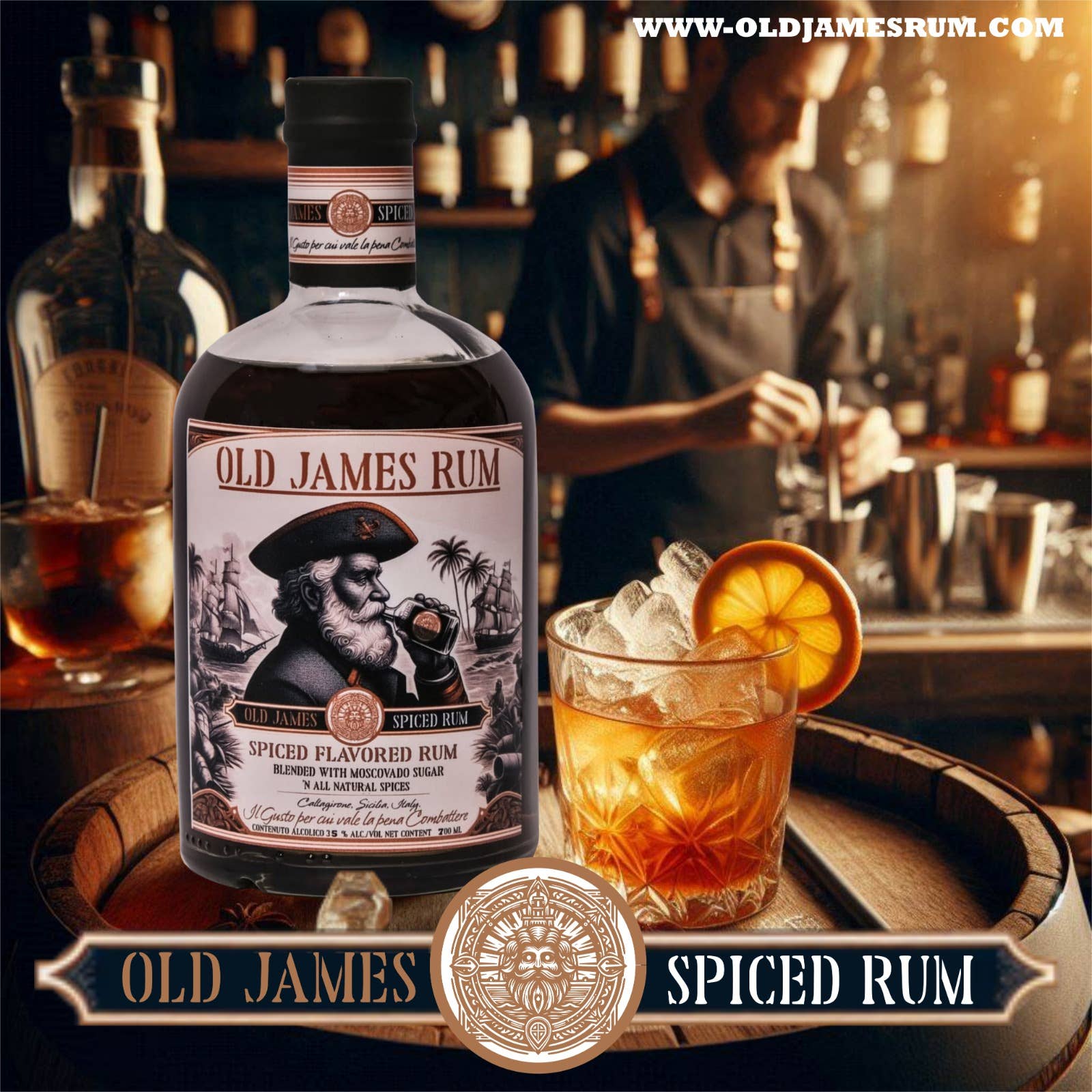 Sicilian Whiskey - Wholesale Liqueur - Old James Rum6