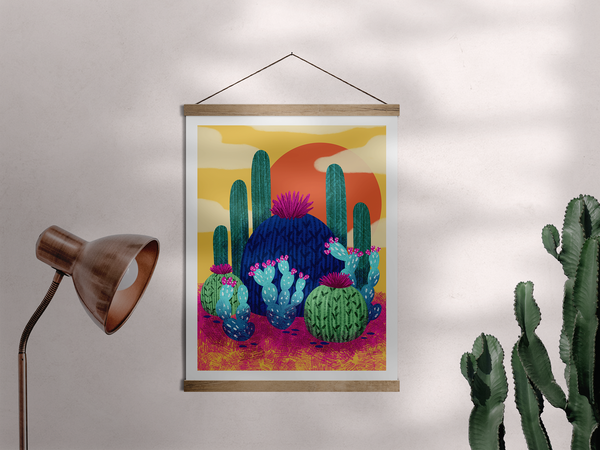 Squidly Designs - Wholesale Art Print - Art Print - Colorful Desert 2