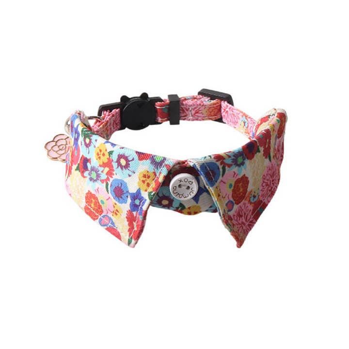 PAWPAWwholesale - Wholesale Pet Collar - Cat/Dog - Floral Cat Collar with Bell – Adjustable Fit_CWMM76148