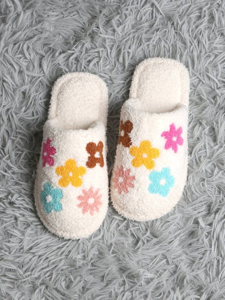 JCL6122 Super Lux Daisy Slippers for wholesale by MiMi Wholesale
