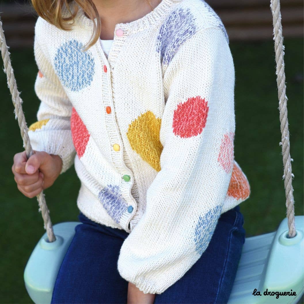 LA DROGUERIE - Vente Accessoire de tricot/crochet - Patron tricot du cardigan enfant "Sucre d'orge"2