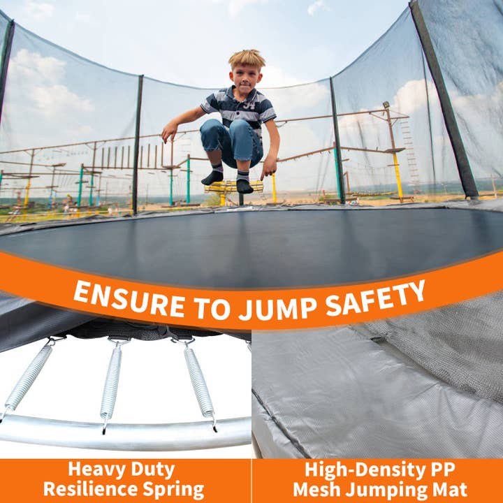 39F Inc. - Wholesale Sporting Game - Kids & Baby - 8FT Outdoor Trampoline with Safety Net, Heavy Duty Jump Mat3
