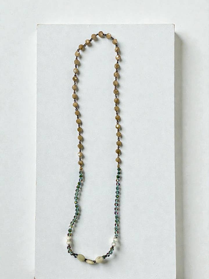 30" reversable 2-way ivory layer necklace for wholesale by Ava Capri