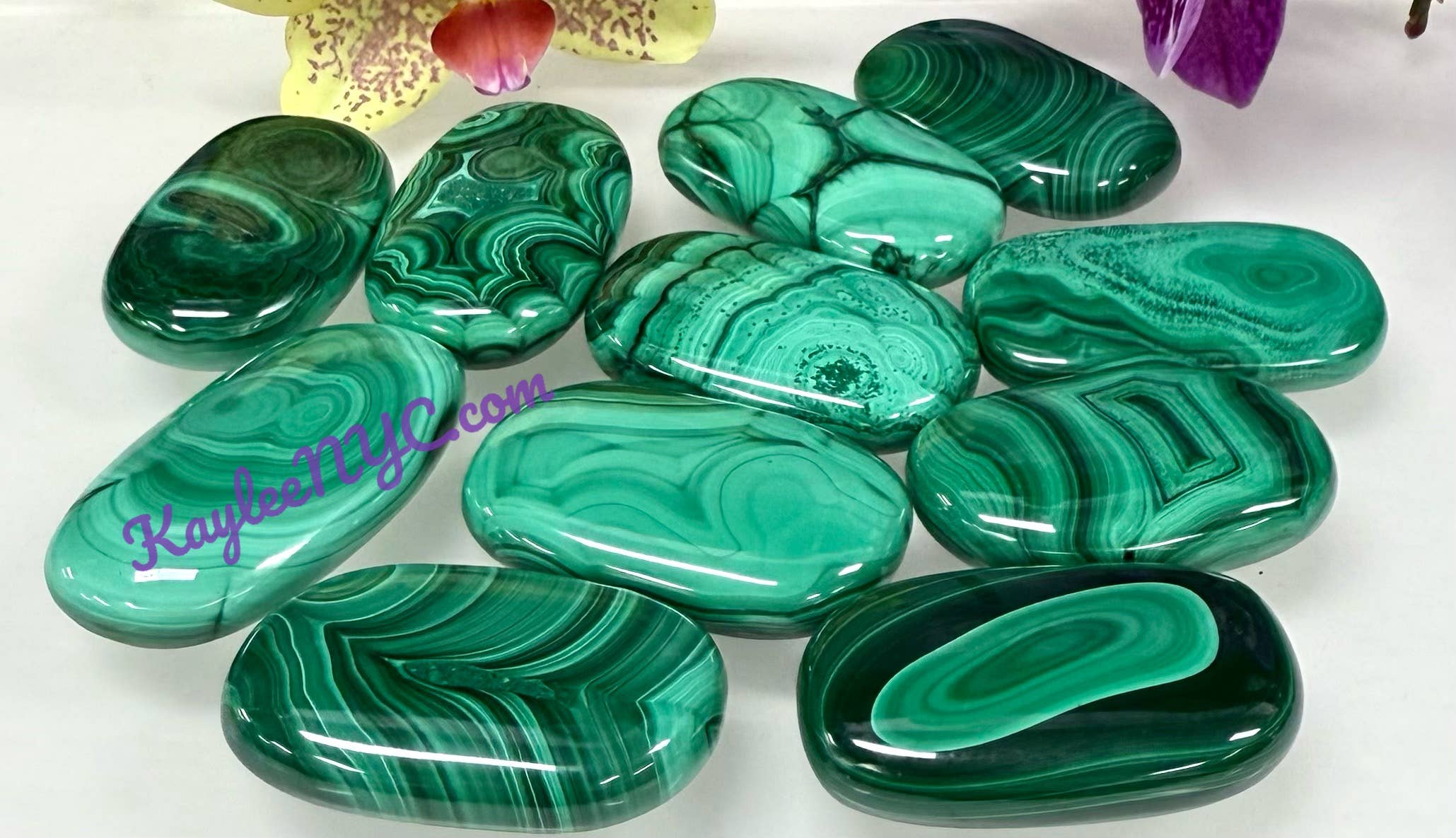 KayleeNYC - Wholesale Spiritual Stone/Crystal - 1 lb Natural Malachite Palm Stone Crystal Nice Quality3