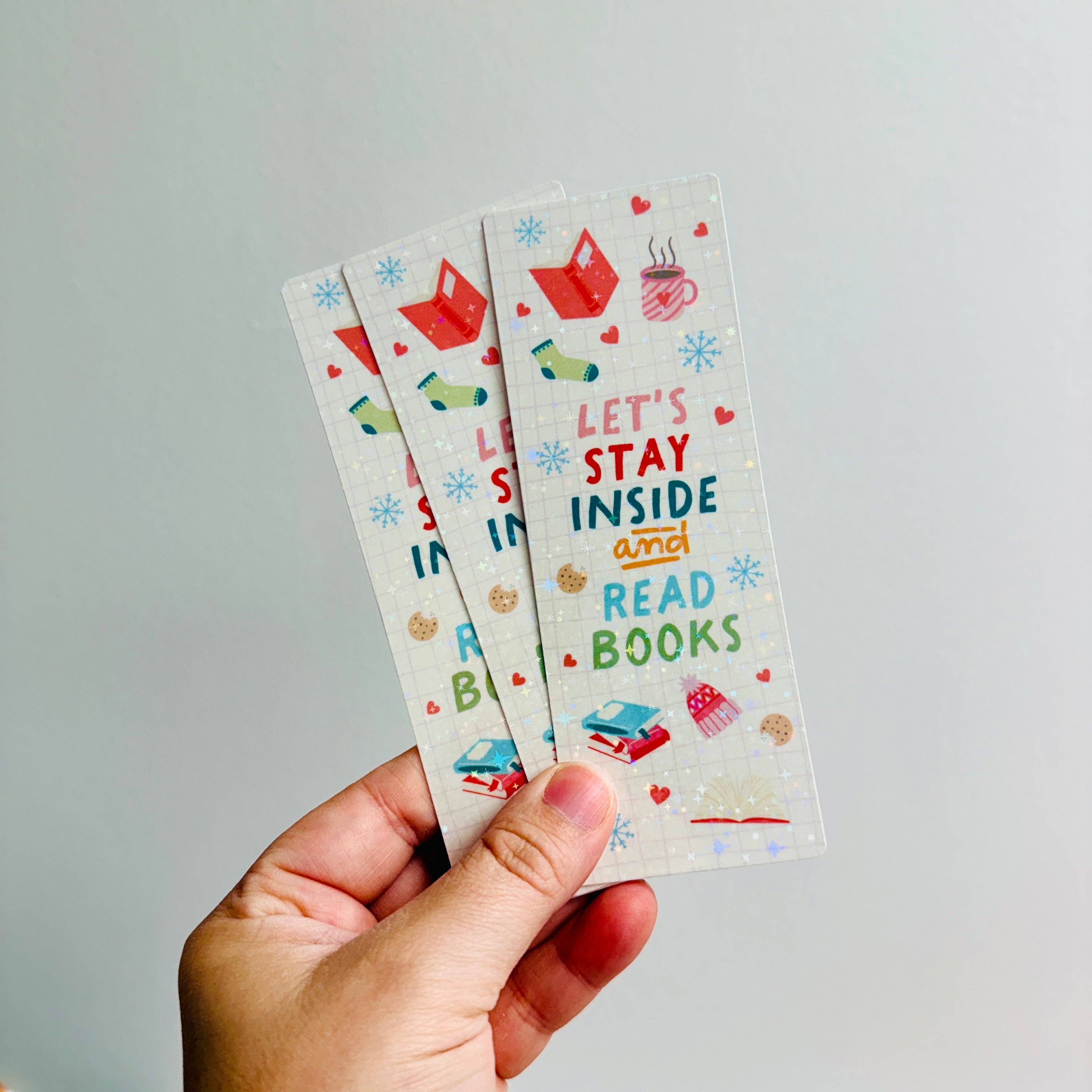 Sonny Rising - Wholesale Bookmark - Bookmark Let's Stay Inside And Read Books1