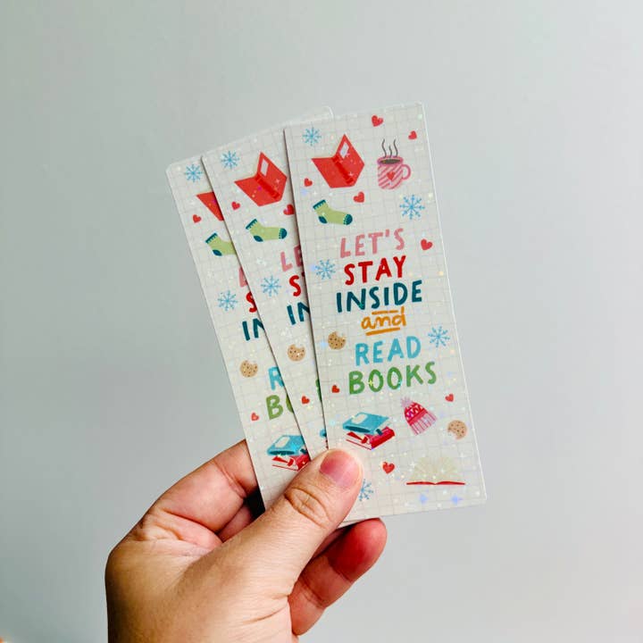 Sonny Rising - Wholesale Bookmark - Bookmark Let's Stay Inside And Read Books1