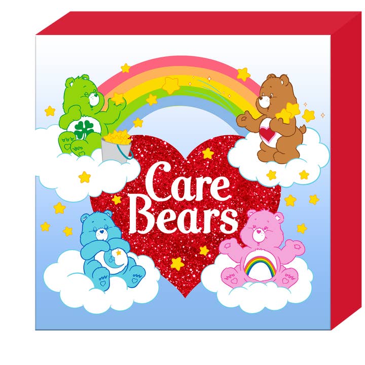 Care Bears Rainbow Glitter 6" x 6" x 1.5" Box Wall Sign for wholesale by Silver Buffalo
