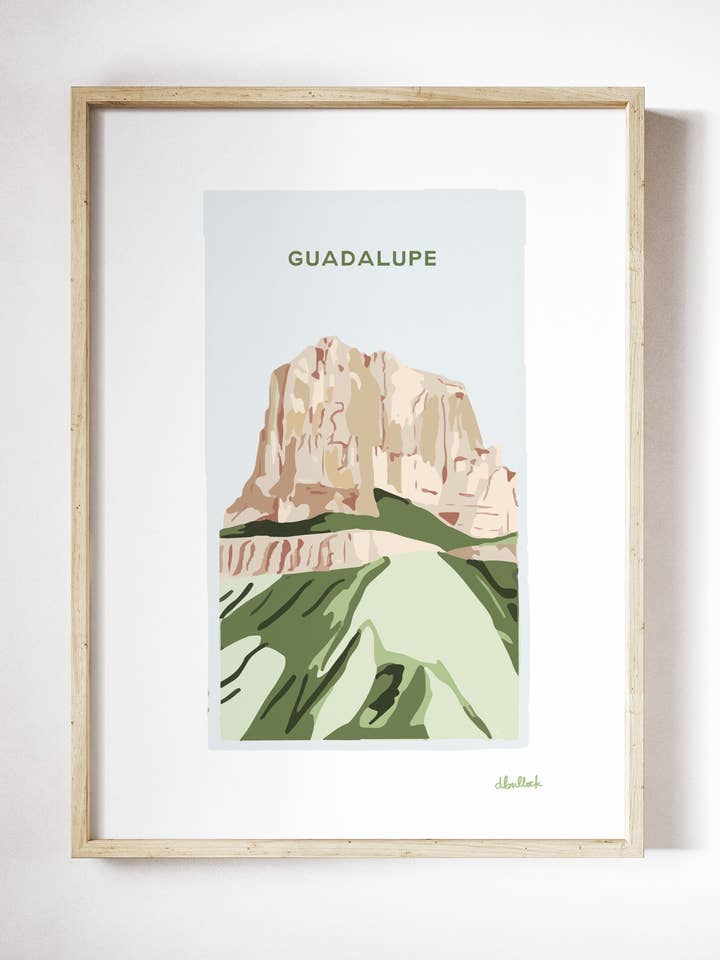 Imprimé montagnes de Guadalupe pour la vente par Daley Kaye Studio