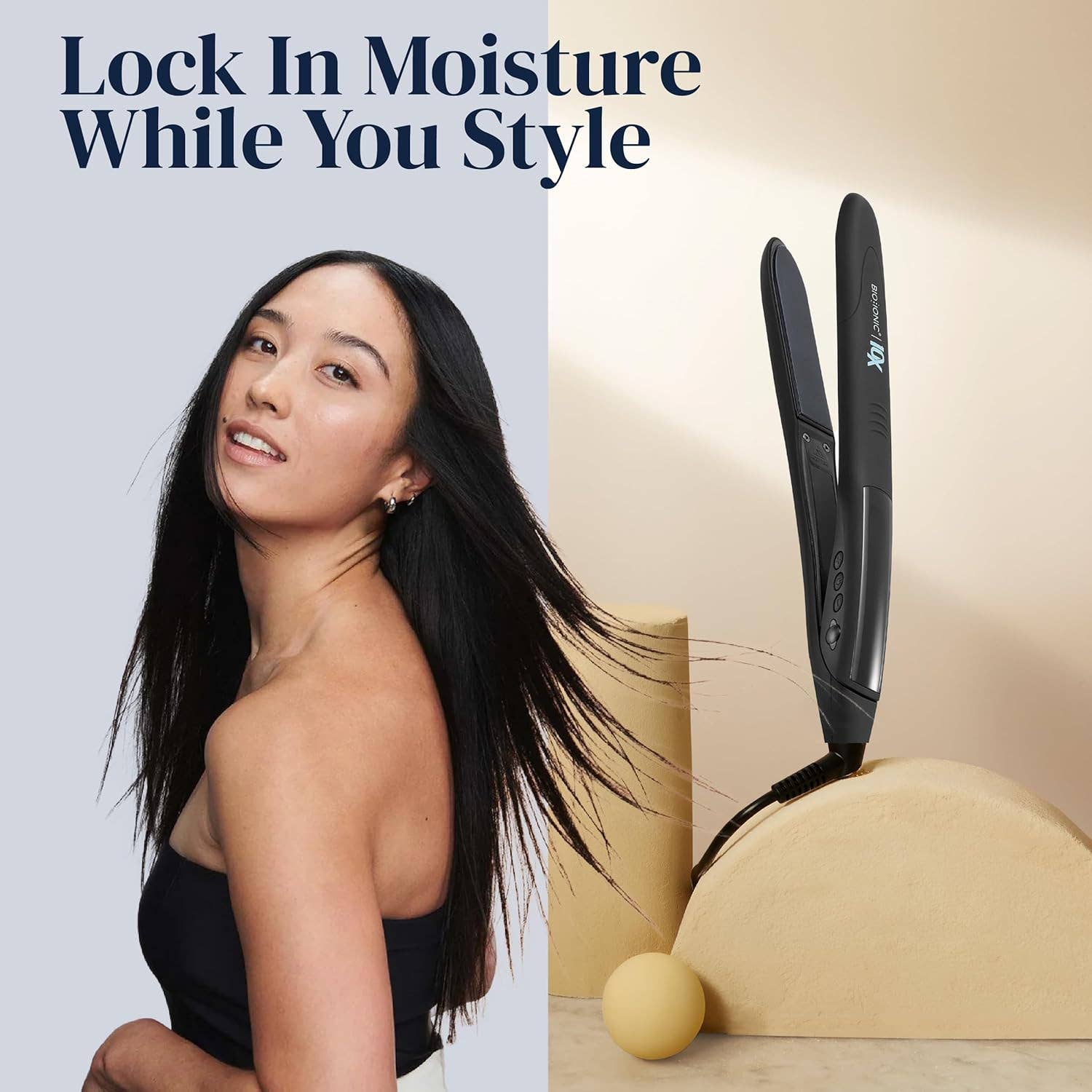 Infinite Basics - Wholesale Straightener/Flat Iron - Bio Ionic 10X Styling Iron, Hair Straightener with 1" Sonic Vibrating Plates, Flat Iron with Moisturizing Heat Technology, Versatile Hair Straightener and Curler6