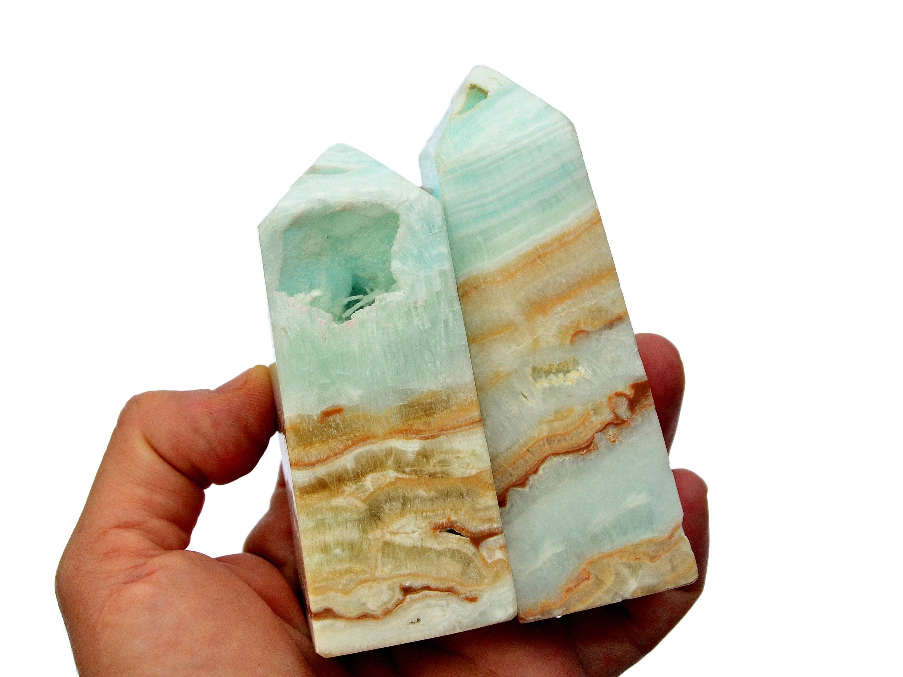 Kaia & Crystals - Wholesale Spiritual stone/crystal - Caribbean Calcite Towers (4-7 Pcs)  1 Kg Lot7