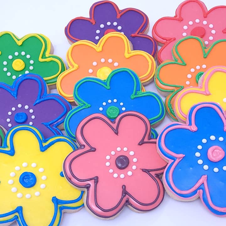 Biscuits glacés royaux Spring Flowers pour la vente par Wild Angel Treats, LLC