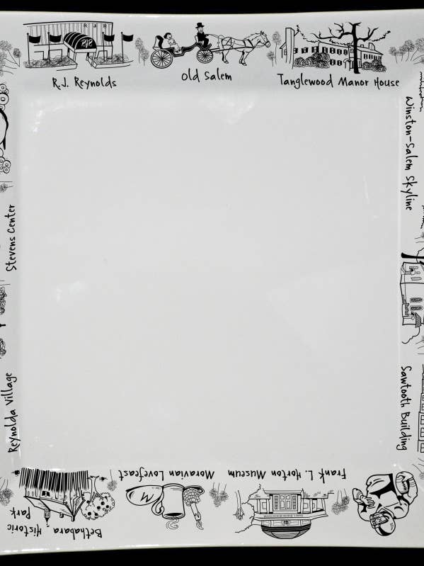 Winston Salem Large Square Platter for wholesale by The Dish