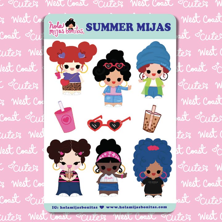 Cali Mijas stora klistermärke ark för wholesale av Hola Mijas Bonitas