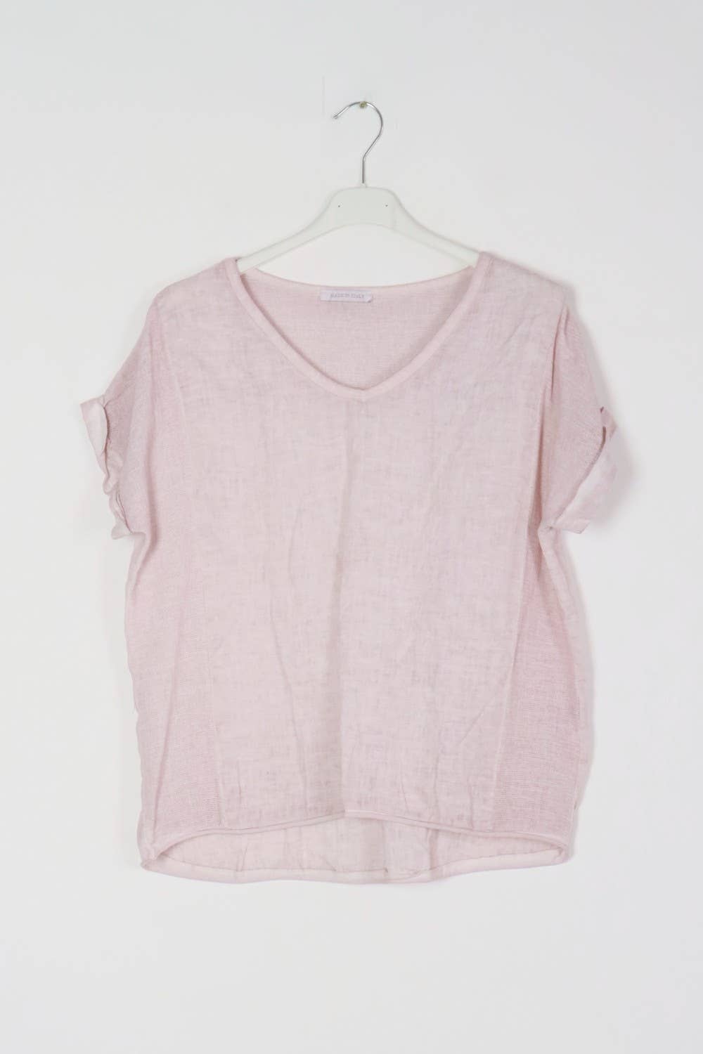 LÉA & LUC - Vente T-shirt – femme - T-Shirt texturé en 100% lin REF. 65141