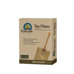  Finum Disposable Paper Tea Filter Bags for Loose Tea, White,  Large, 100 Count : Home & Kitchen