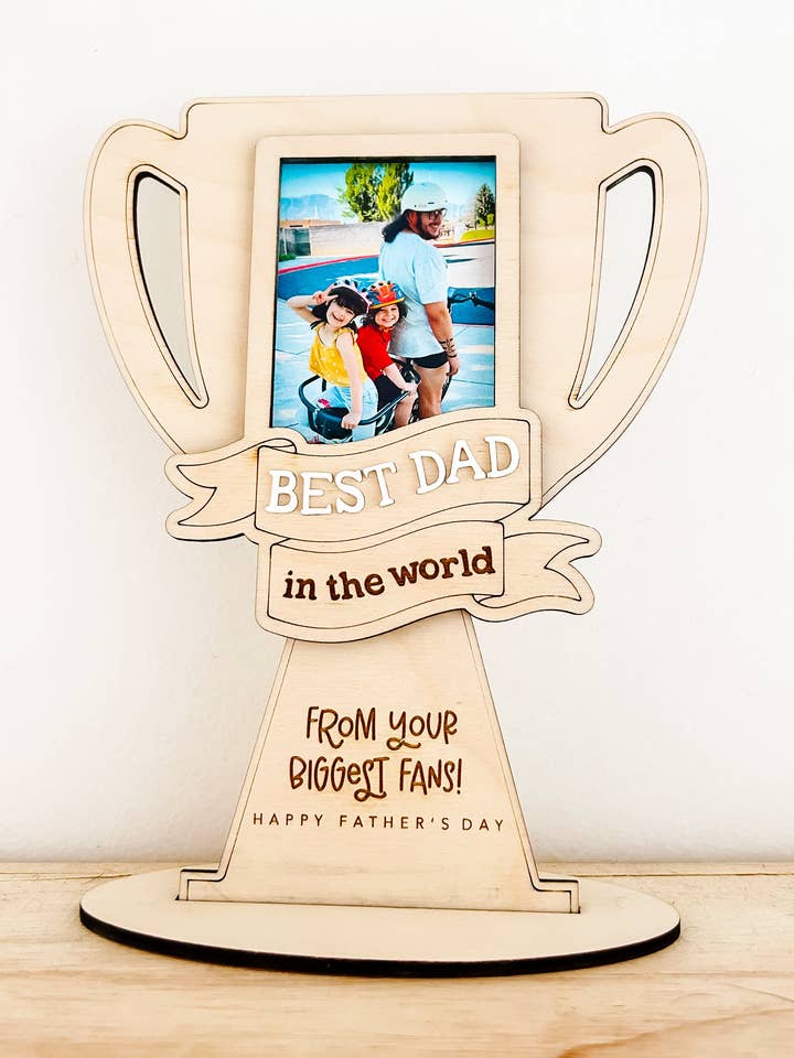 Trophy Standing Photo Frame for wholesale by Goldie Letter Company