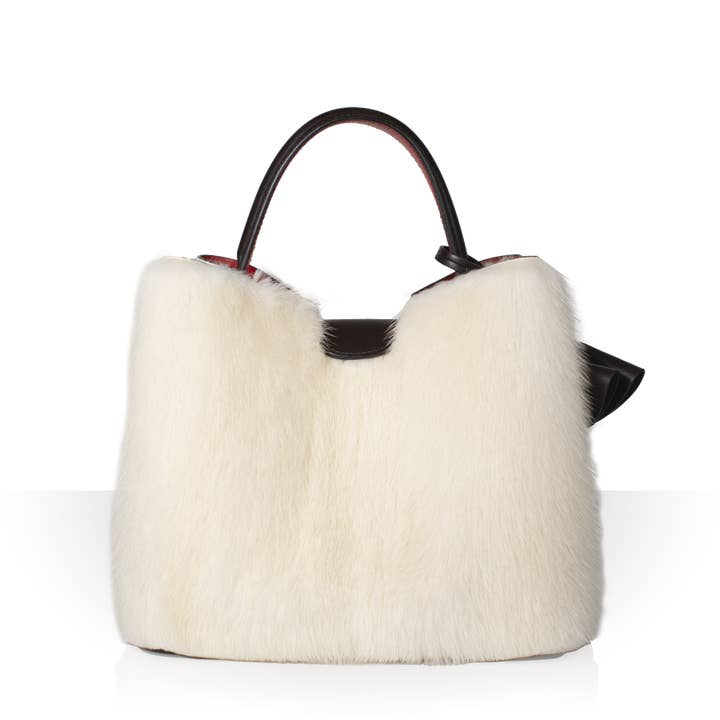 Sofia Visone Medium – Crème pour la vente par Maffei Bags