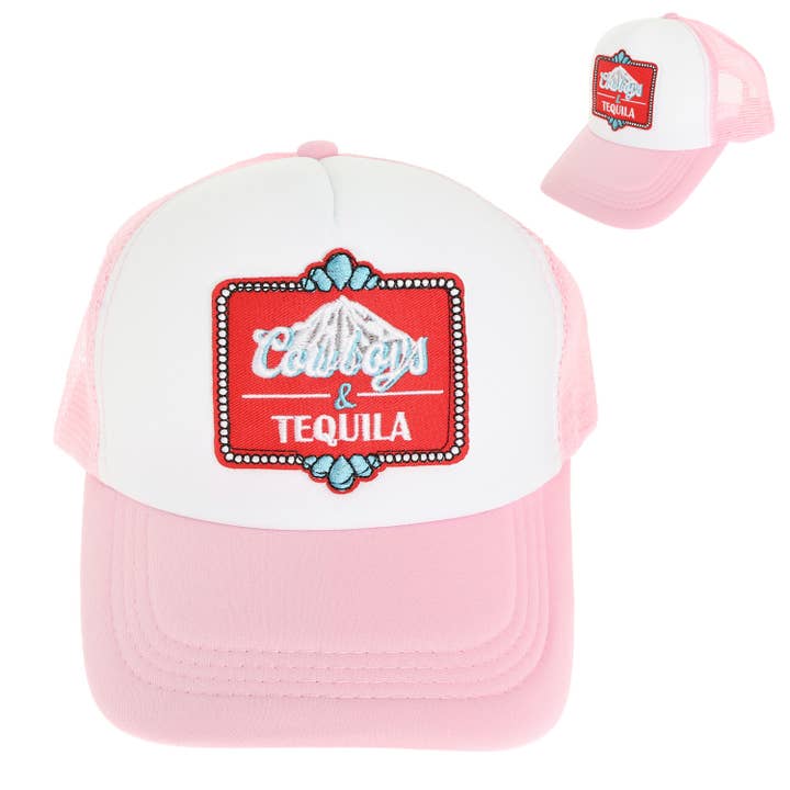 SP Sophia Collection - Wholesale Baseball Cap - Unisex - Cowboys & Tequila Mesh Backing Baseball Cap