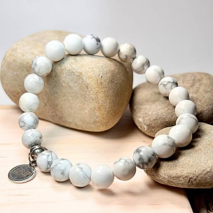 8mm Howlite Mala Armband för wholesale av One Zero Eight