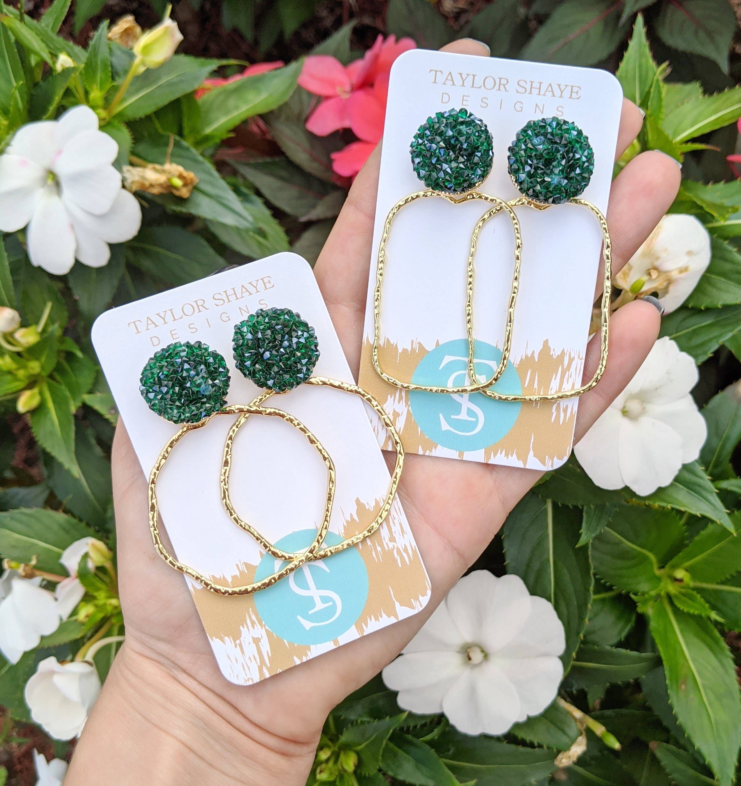 Taylor Shaye Designs - Venta al por mayor Pendientes colgantes - Aros superiores con purpurina6