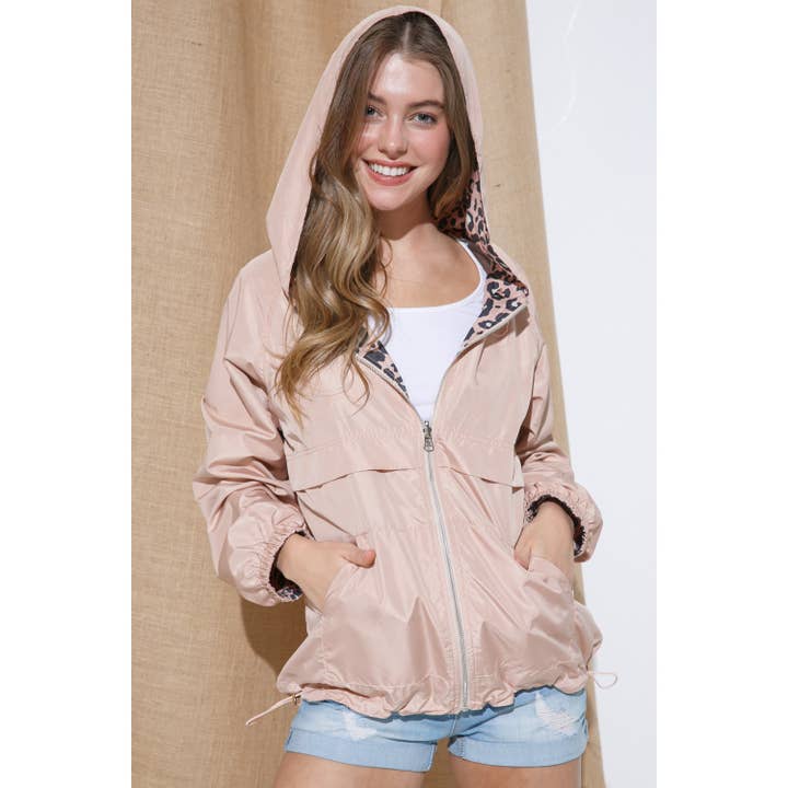 Sweet Generis - Wholesale Windbreaker - Women's - Rev. Contrast Print Zipup Hoodie - Outdoor Style6