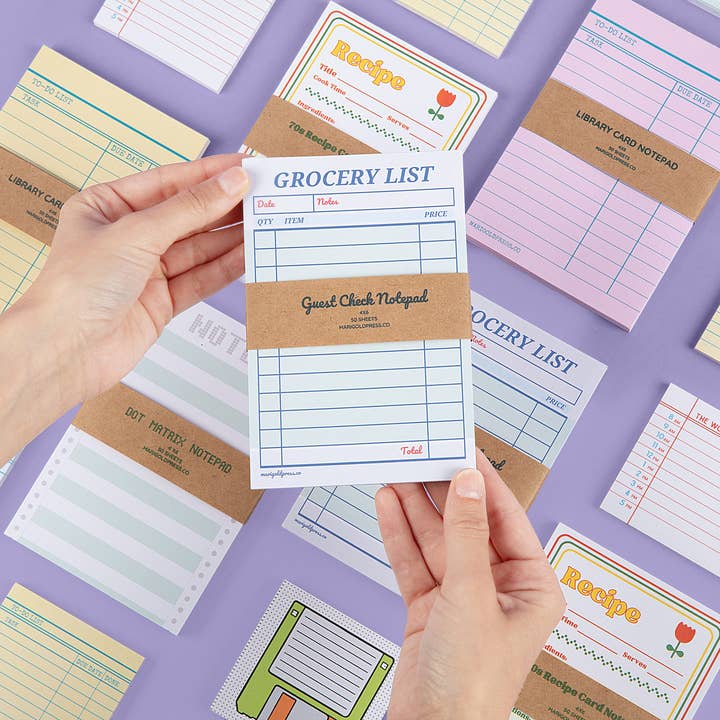 Marigold Press - Wholesale Notepad - Guest Check Notepad Grocery List 2