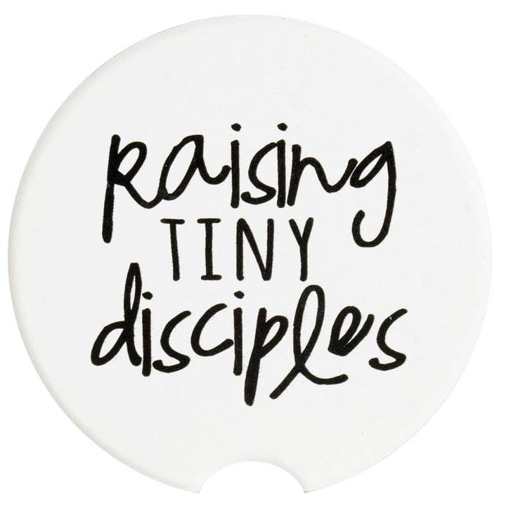 Car Coasters Raising Tiny Disciples 2 Pk for wholesale by Magnolia