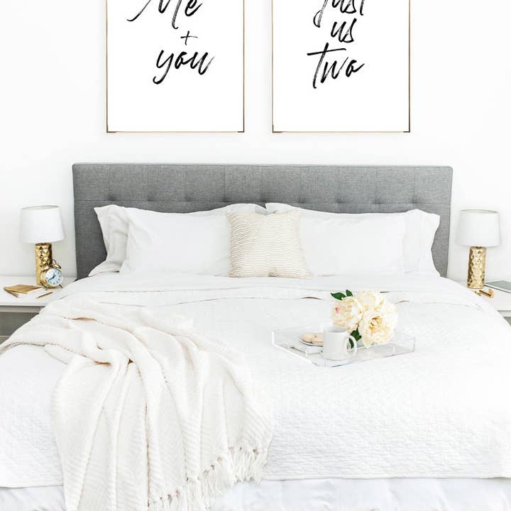Me + You Just Us Two Couple Set Of 2 Bedroom Prints for wholesale by WinsterCreations™