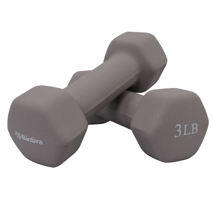 Bintiva - Wholesale Fitness Equipment - Neoprene Hexagon shaped dumbbells - Earth Tones