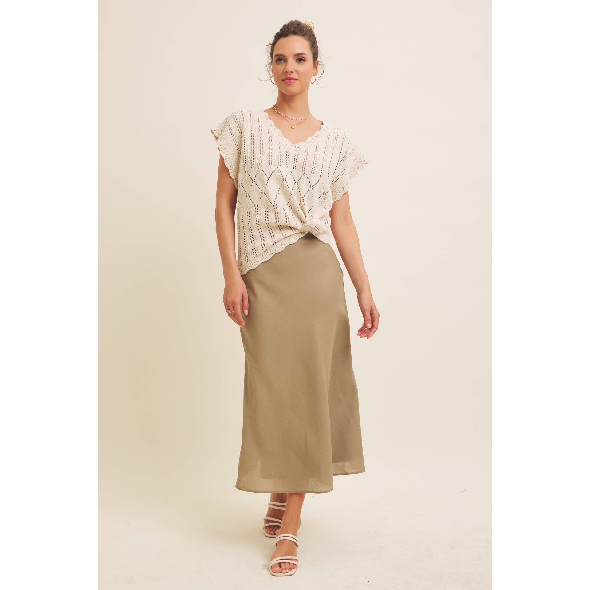 in february - Wholesale Skirt - Women's - VISCOSE LINEN BLEND BIAS CUT MAXI SKIRT WITH LINING5