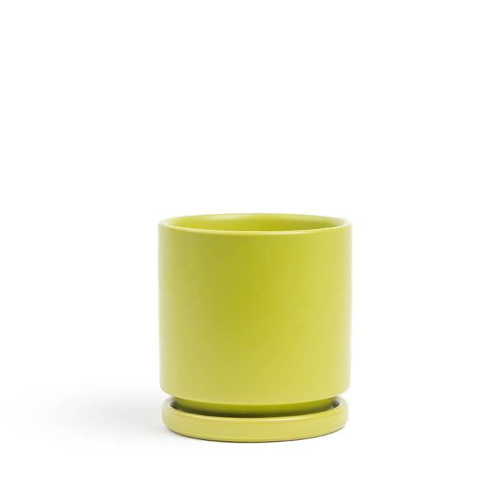 Momma Pots - Wholesale Plant Pot - 10.5" Gemstone Cylinder Pots with Water Saucers36