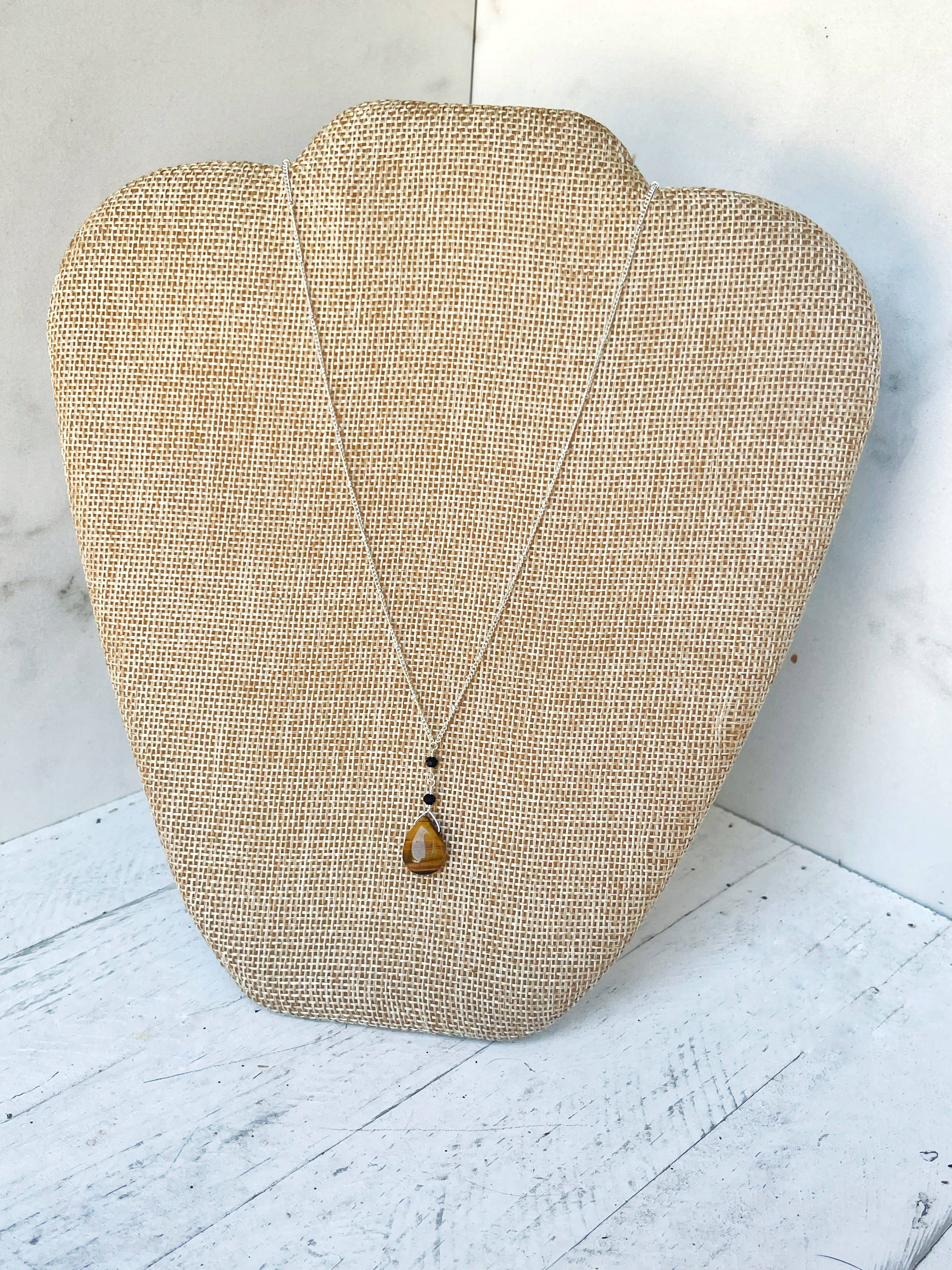 Rage Gems & Jewelry - Wholesale Pendant/Charm Necklace - Tiger's Eye & Black Glass Necklace6