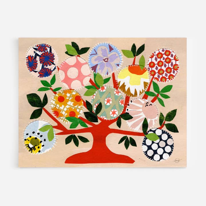 Colorful Family Tree Note Card for wholesale by Mandy Warhol Fine Art