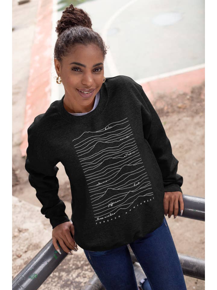 Forever Northwest - Wholesale Graphic Sweatshirt - Unisex - Cascade Mountain Range Sweatshirt3