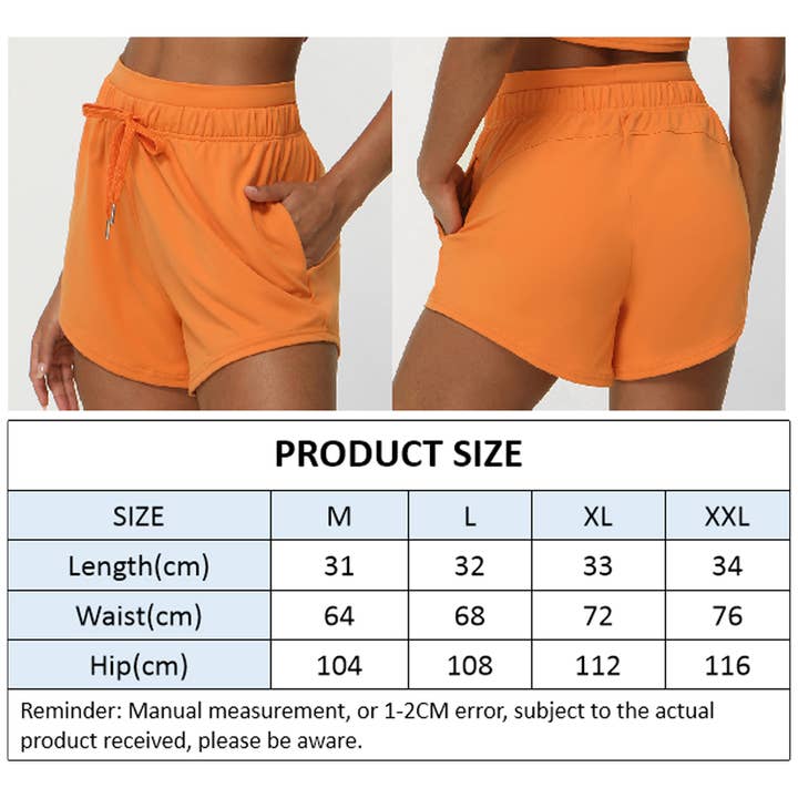Sodalemon - Wholesale Athletic Shorts - Women's - Sport Fitness Drawstring Side Pocket Athletic Shorts2