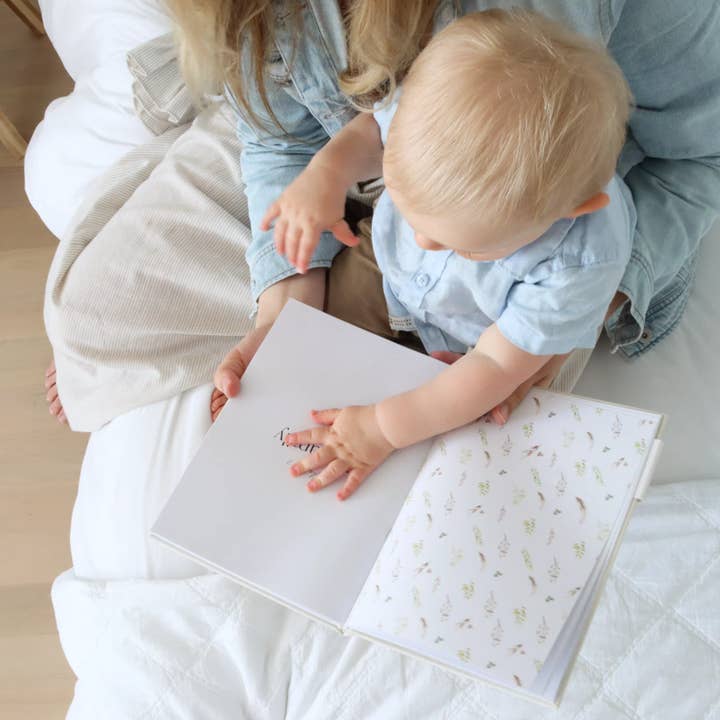 Baby Memory Book - Pregnancy to 5 Years - Sage Green - Boxed for wholesale on Faire4