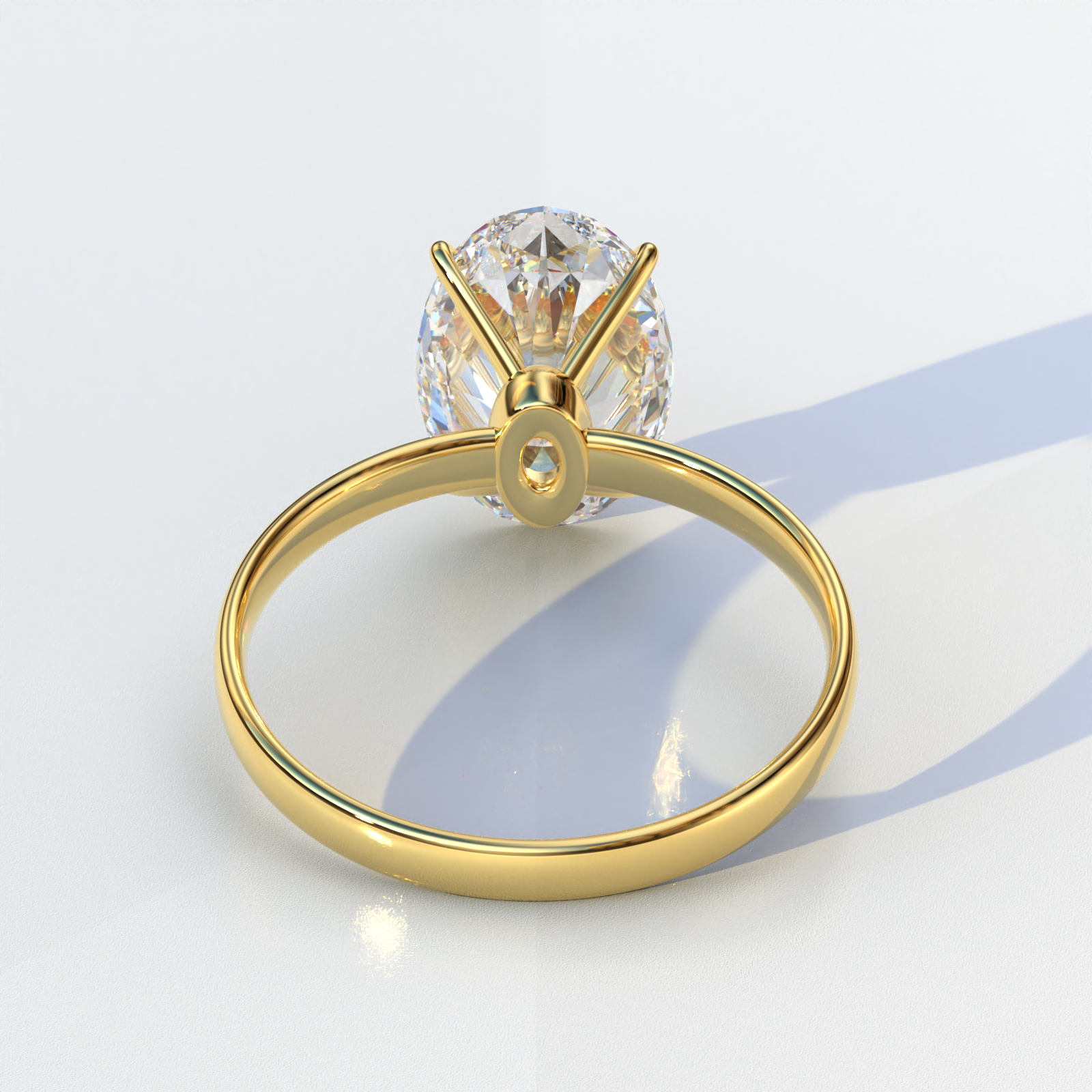 Mohana Jewels - Luxury - Wholesale Engagement Ring - 4 Carat Oval cut Lab Grown Diamond Solitaire Engagement Ring, E VVS Diamond - Cadris7