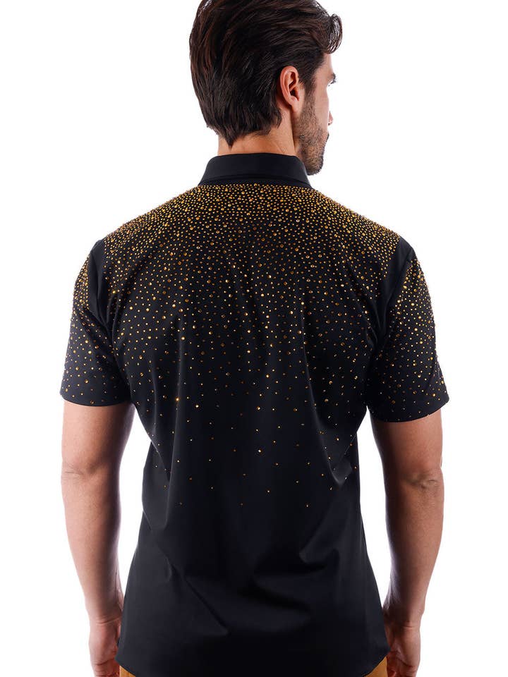 BARABAS - Wholesale Button Down Shirt - Men's - Men's Rhinestones Short Sleeve Shirts 4SST0615