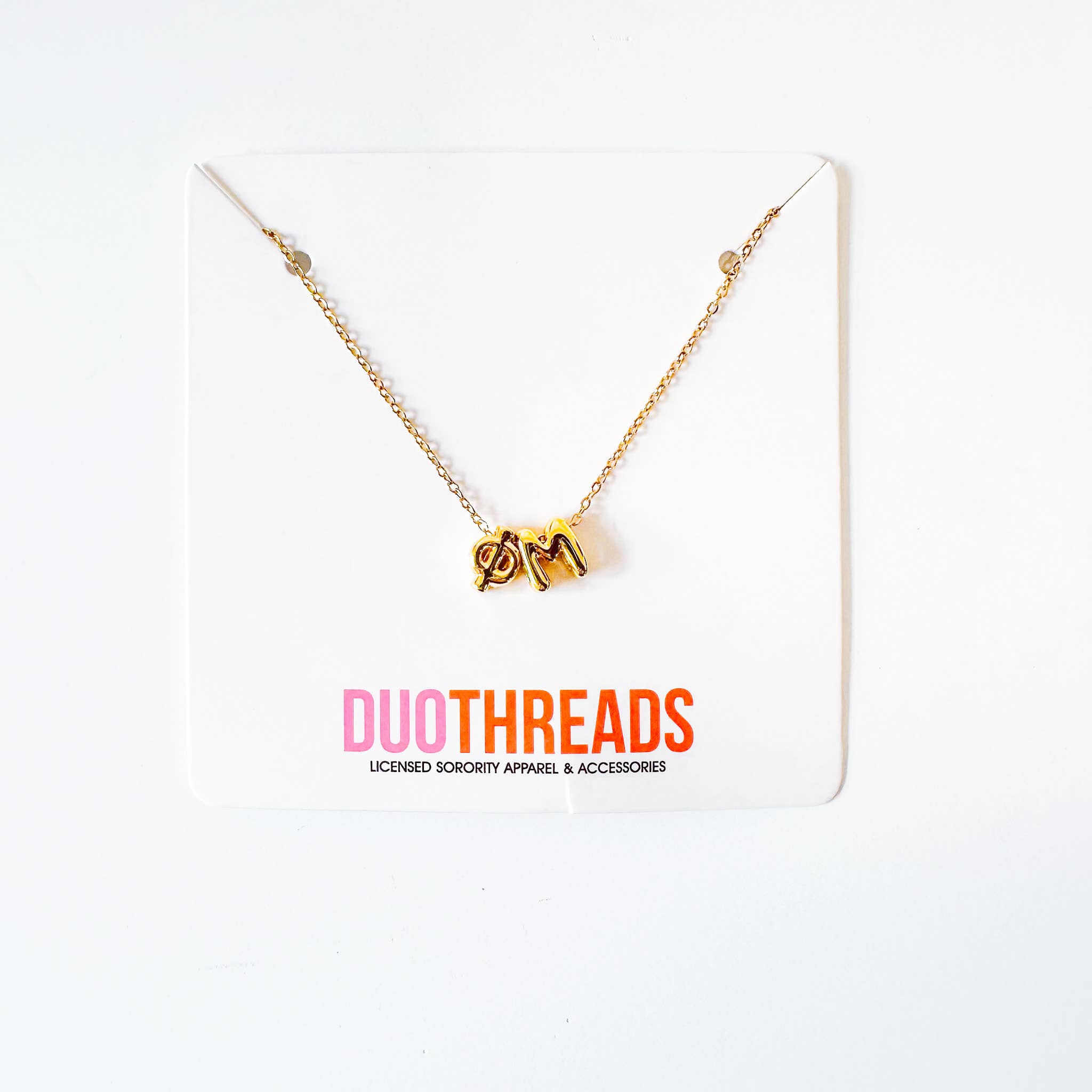 Duo Threads - Wholesale Pendant/Charm Necklace - Bubble Letter Sorority Necklace8